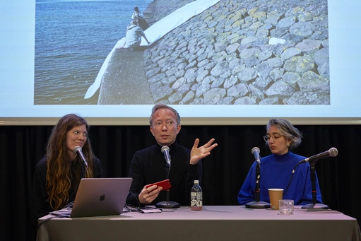 Katía Truijen & René Boer (Loom Collective) and Marialena Marouda, day programme Studio Encounters on Water #2, 23 April 2024: Perdu (Photo Simon Pillaud).